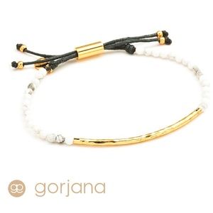 Gorjana Power Gemstone Bracelet | Gold Howlite